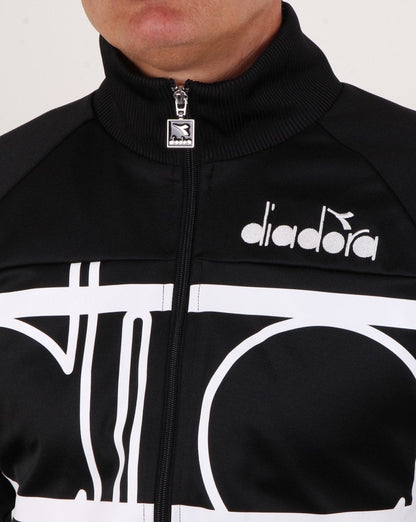 Diadora 80s Bold Jacke Schwarz/Weiß