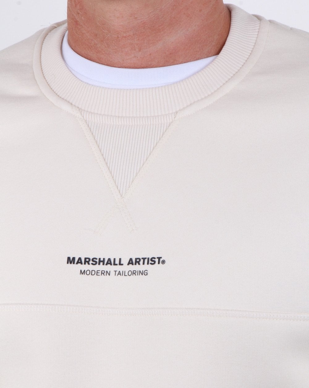Marshall Artist Garment Dyed Crew Sweatshirt Off White