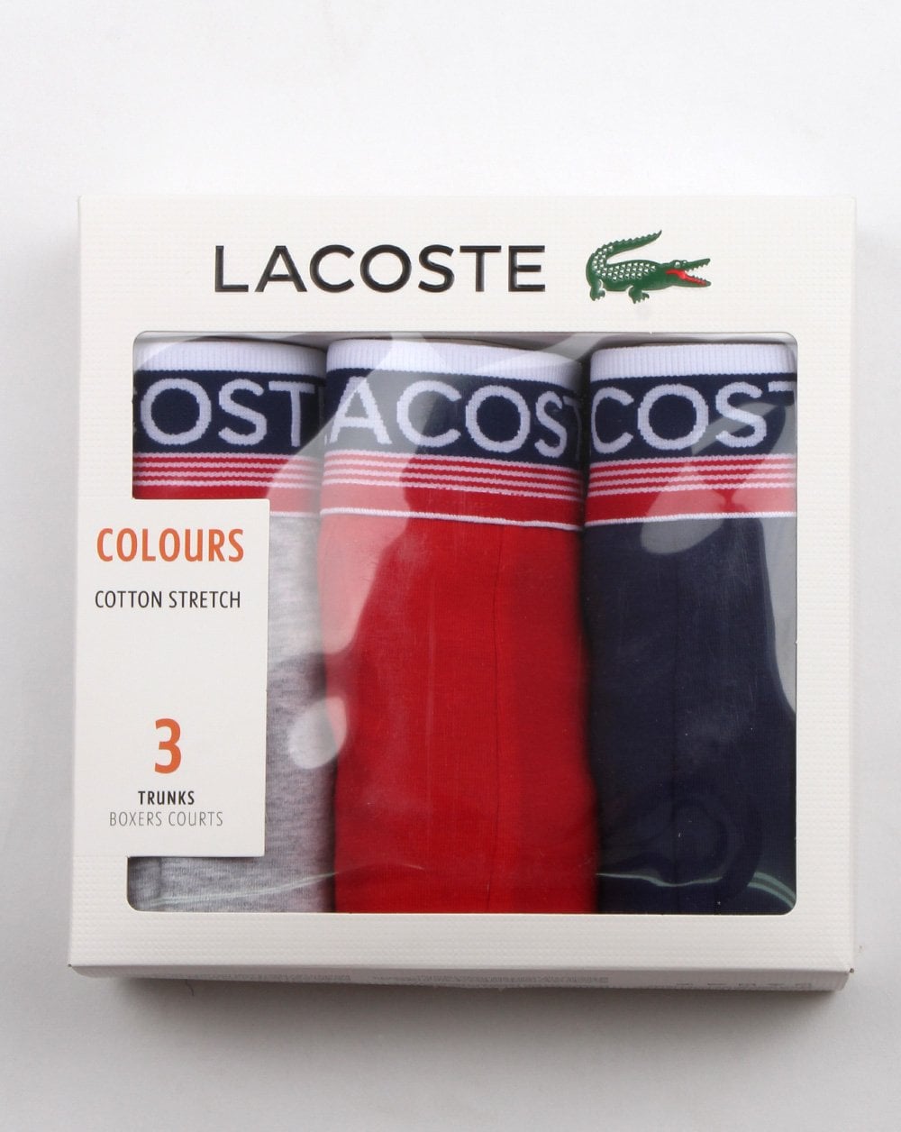 Lacoste Lacoste Triple Pack Boxers Grey/red/navy