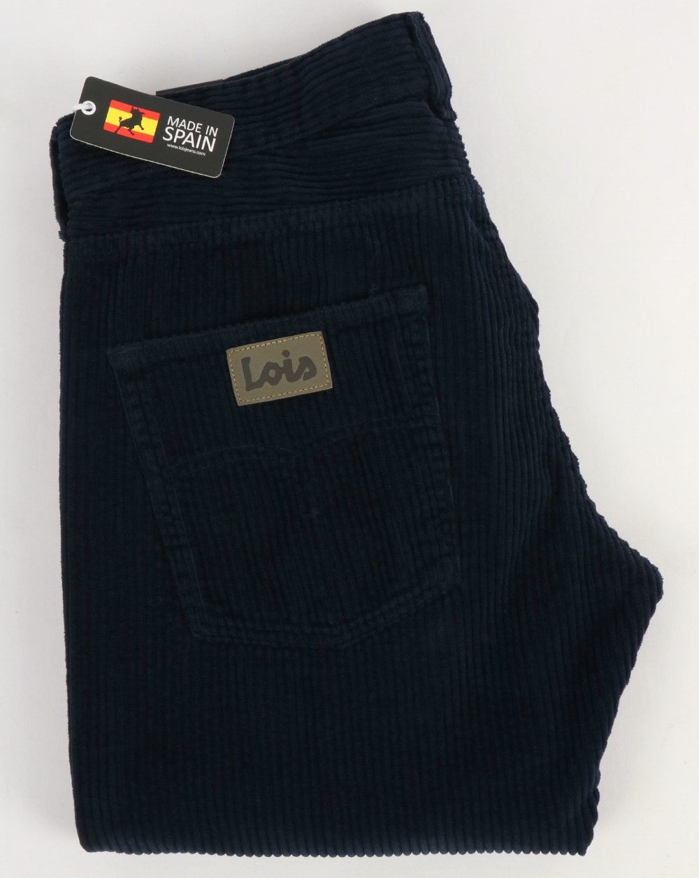 Lois Terrace Jumbo Taper Fit Cordhose in Marineblau