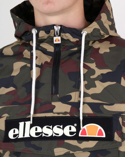 Ellesse – Jacke zum Überziehen mit Viertelreißverschluss in Camouflage