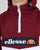 Ellesse Qtr Zip Dual Colour Jacket Burgundy-white