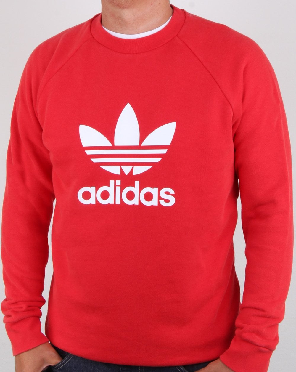 Adidas Originals Trefoil Crew Sweatshirt Collegiate Red
