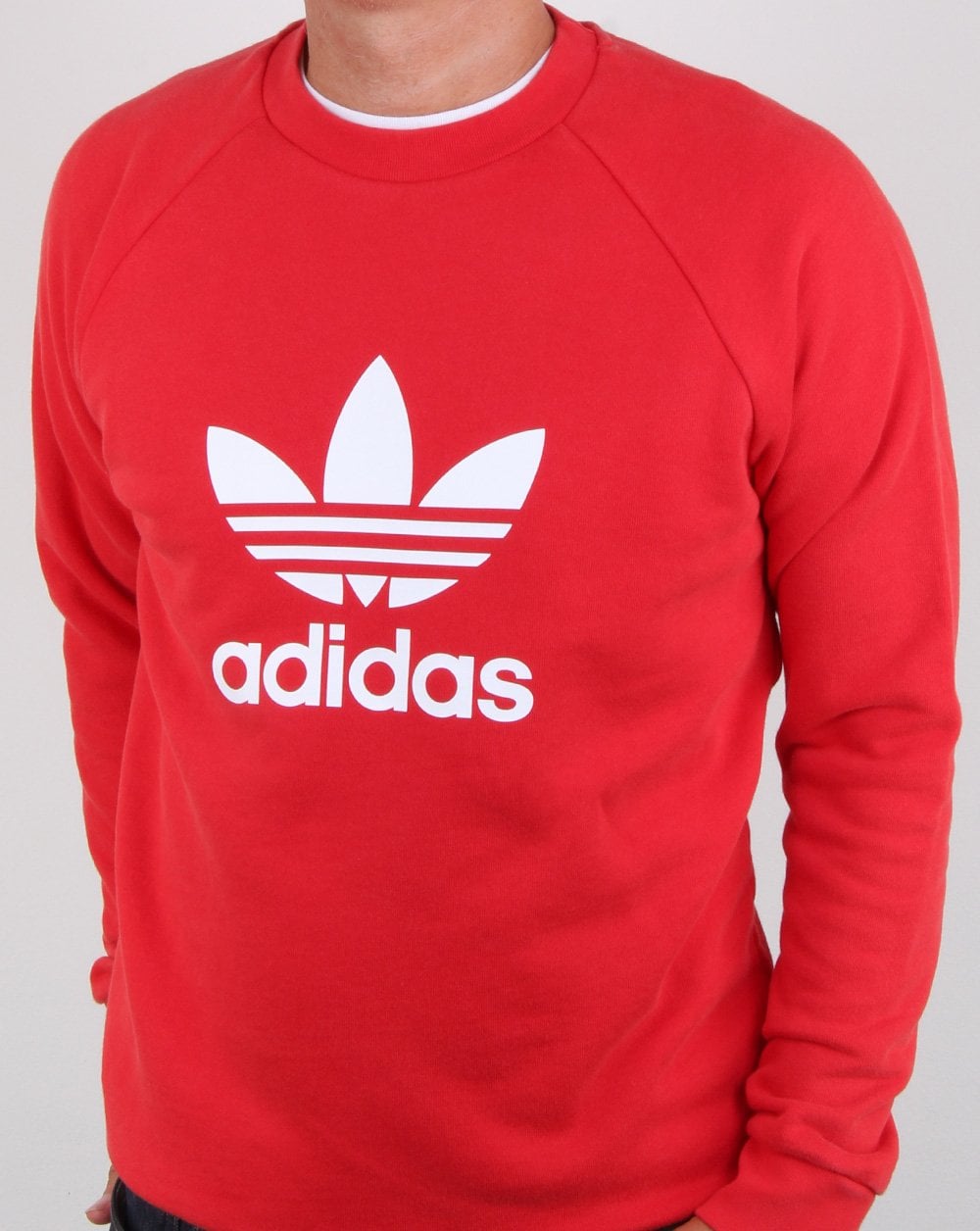 Adidas Originals Trefoil Crew Sweatshirt Collegiate Red