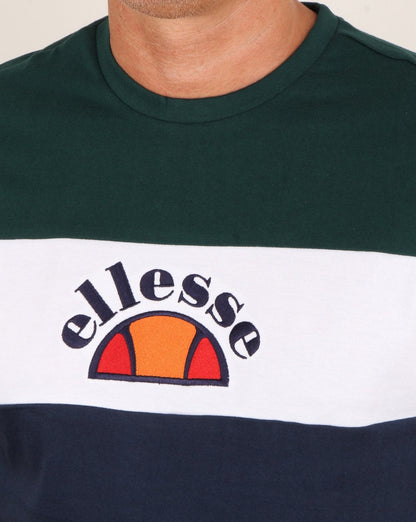 Ellesse Block T-Shirt Marineblau/Grün/Weiß
