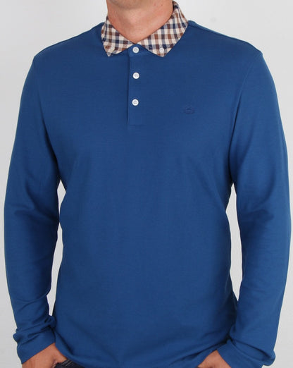 Aquascutum Coniston CC Collar Ls Polo Blau