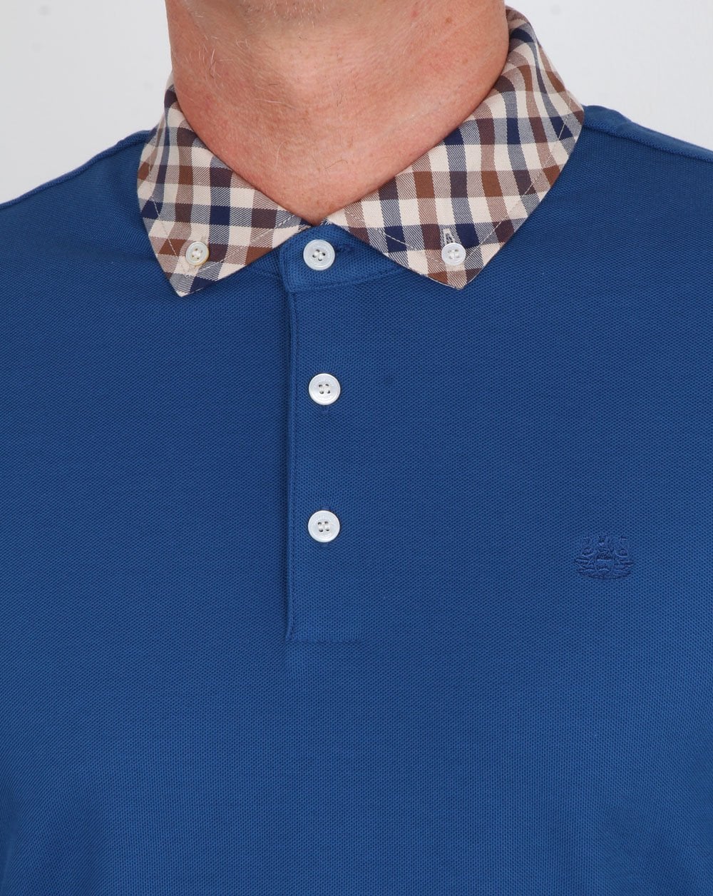 Aquascutum Coniston CC Collar Ls Polo Blau