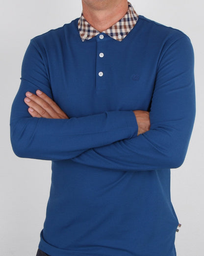 Aquascutum Coniston CC Collar Ls Polo Blau