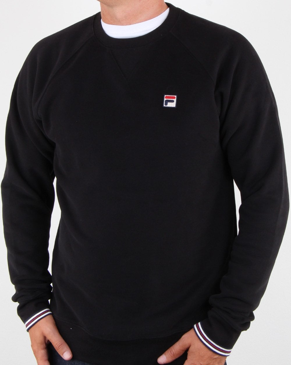 Fila Vintage Pozzi Crew Sweatshirt Schwarz