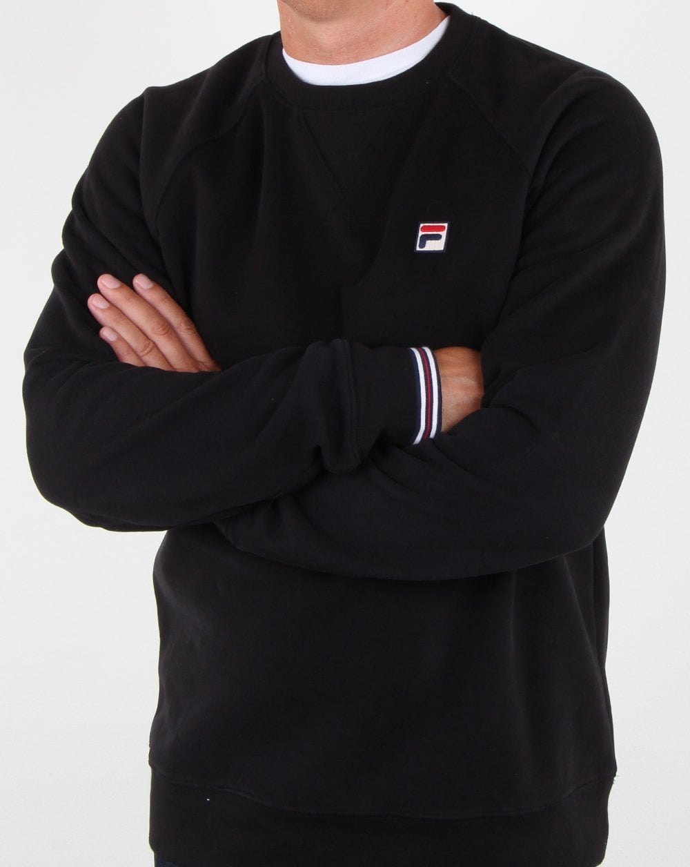 Fila Vintage Pozzi Crew Sweatshirt Schwarz