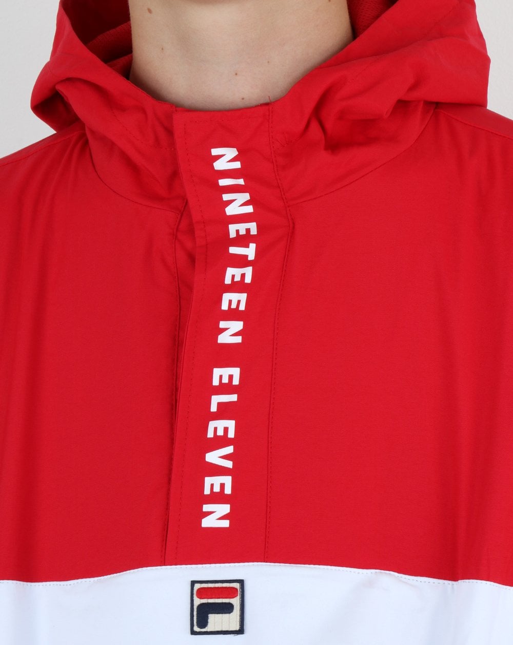 Fila Vintage 1911 Qtr Zip Jacke Rot/Marineblau/Weiß