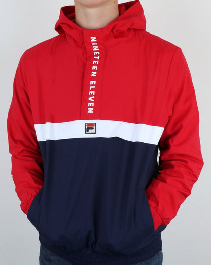 Fila Vintage 1911 Qtr Zip Jacke Rot/Marineblau/Weiß