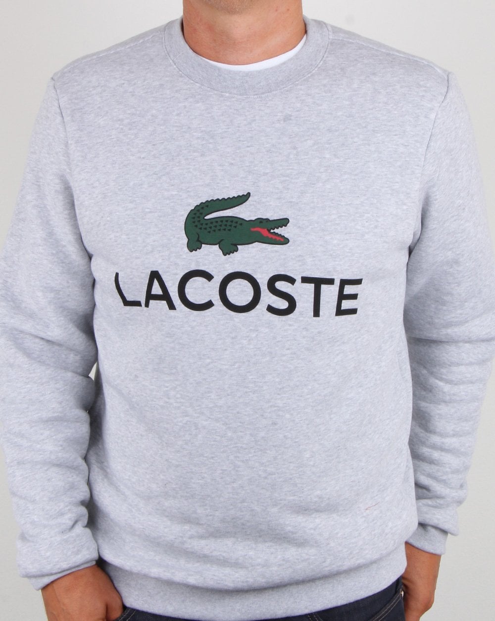 Lacoste Logo Sweatshirt Silber Chine
