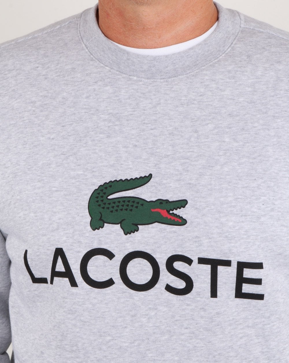Lacoste Logo Sweatshirt Silber Chine