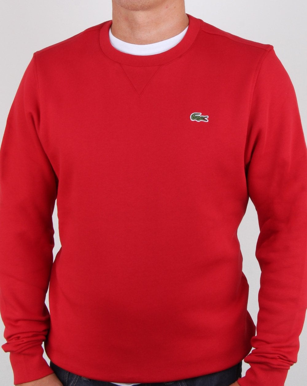 Lacoste Rundhals-Sweatshirt Rot