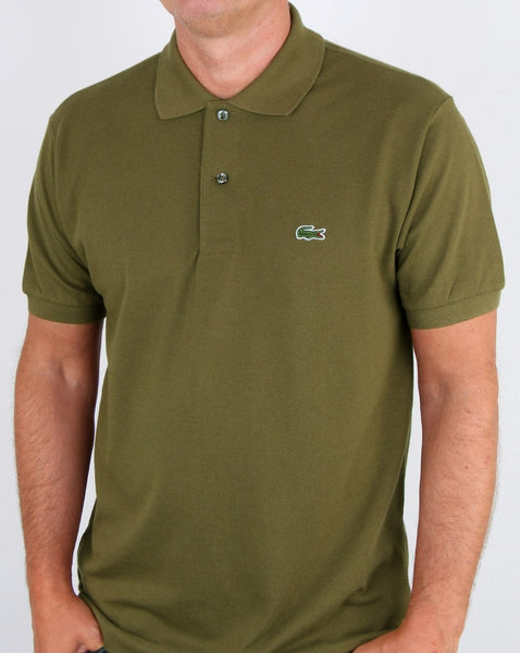 Lacoste Classic Two Button Polo Shirt Army