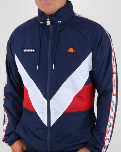 Ellesse – Retro Shell-Trainingsjacke in Marineblau