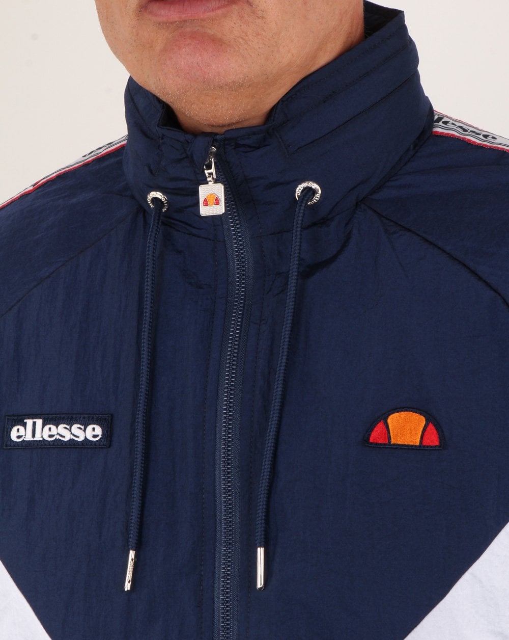 Ellesse – Retro Shell-Trainingsjacke in Marineblau