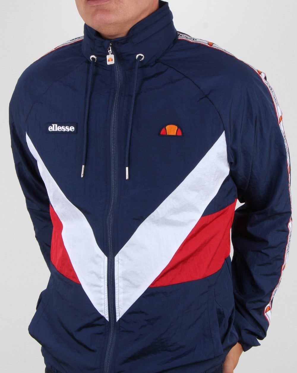 Ellesse – Retro Shell-Trainingsjacke in Marineblau