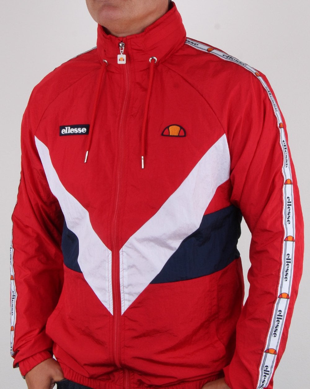 Ellesse – Retro Shell-Trainingsjacke in Rot