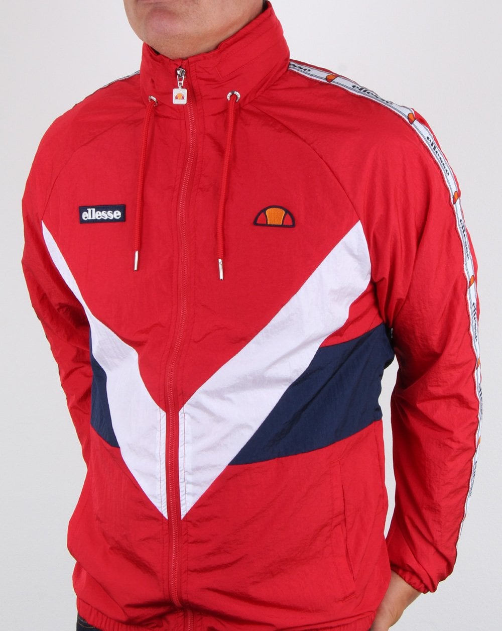 Ellesse – Retro Shell-Trainingsjacke in Rot
