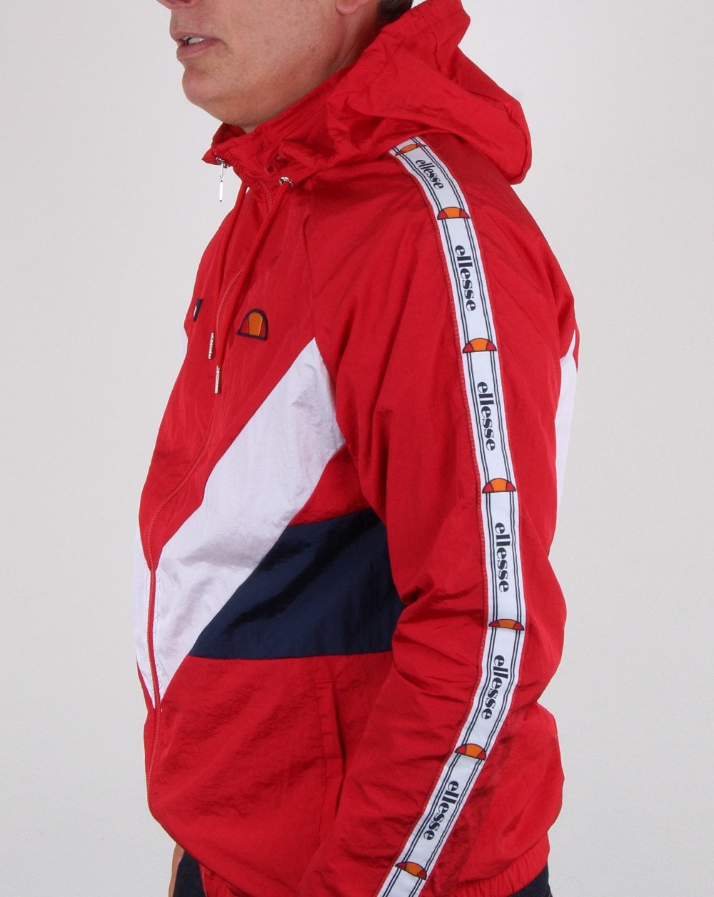 Ellesse – Retro Shell-Trainingsjacke in Rot