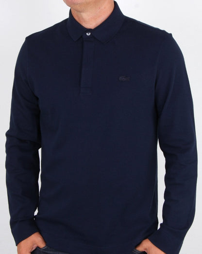 Lacoste Smarter Langarm-Poloshirt Marineblau
