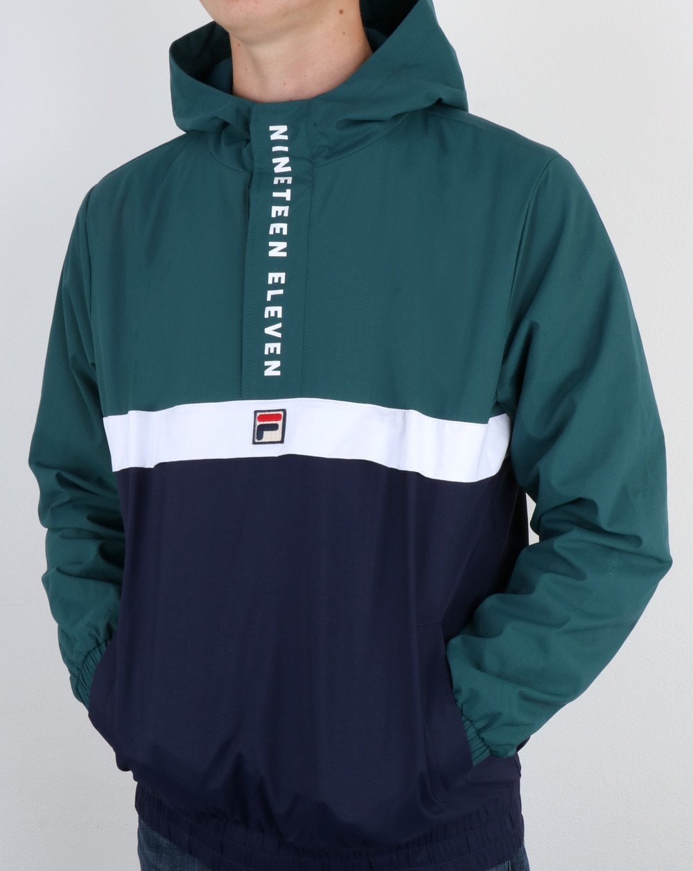 Fila Vintage 1911 Qtr Zip Jacke Atlantic Deep/Marineblau/Weiß