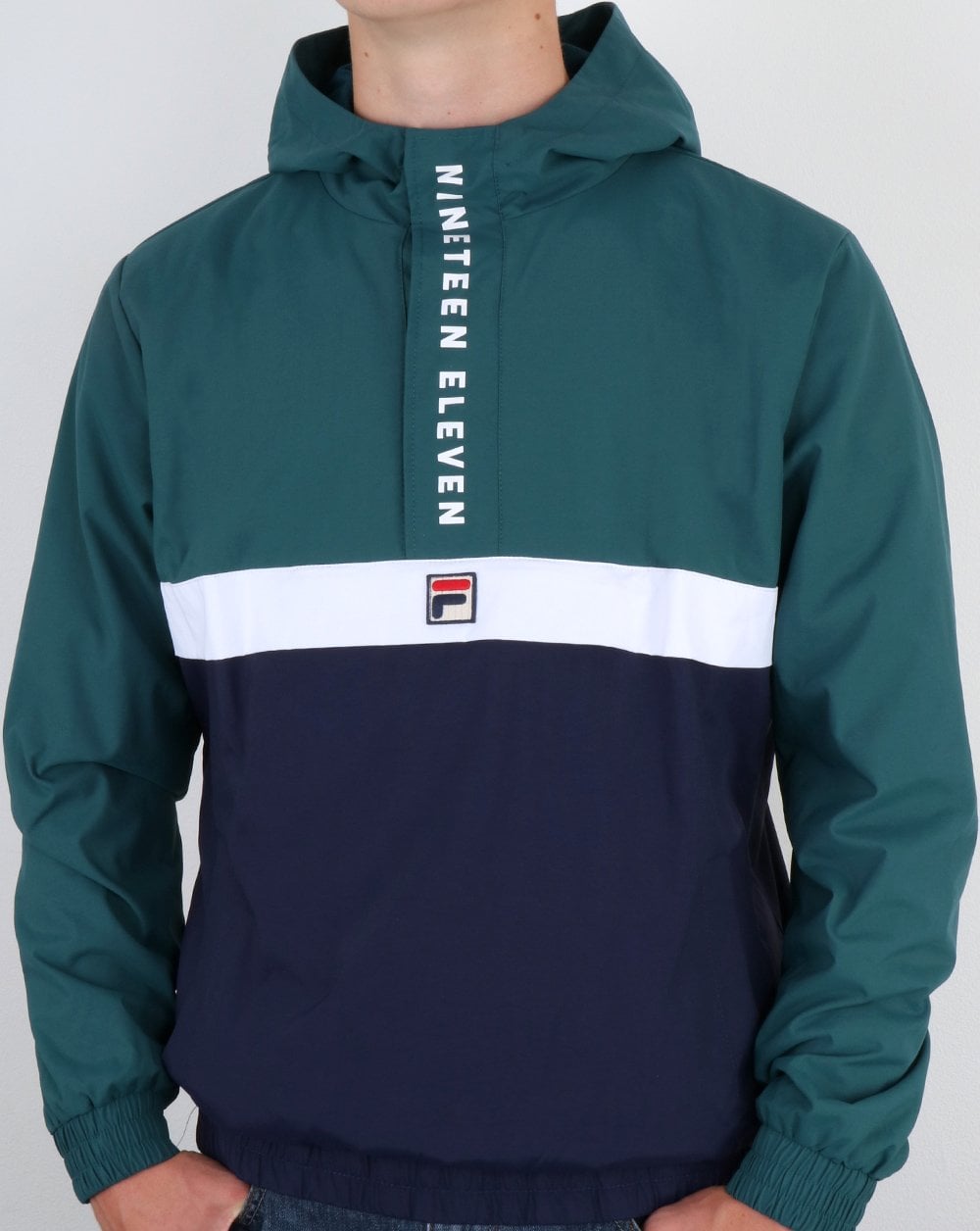 Fila Vintage 1911 Qtr Zip Jacke Atlantic Deep/Marineblau/Weiß