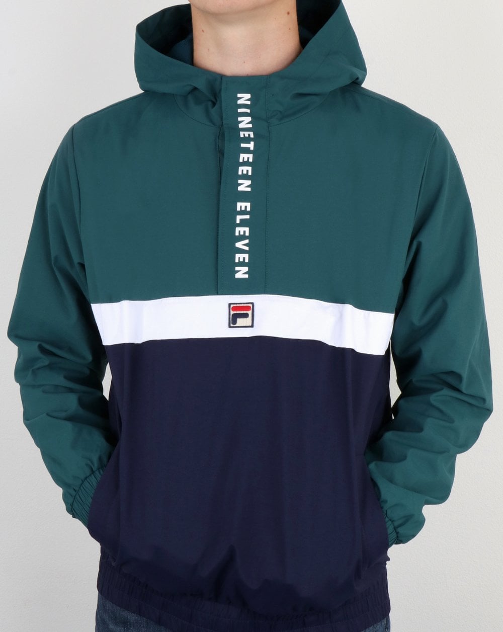 Fila Vintage 1911 Qtr Zip Jacke Atlantic Deep/Marineblau/Weiß