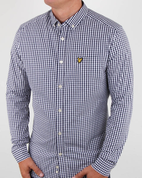 Lyle And Scott Gingham Shirt Navy