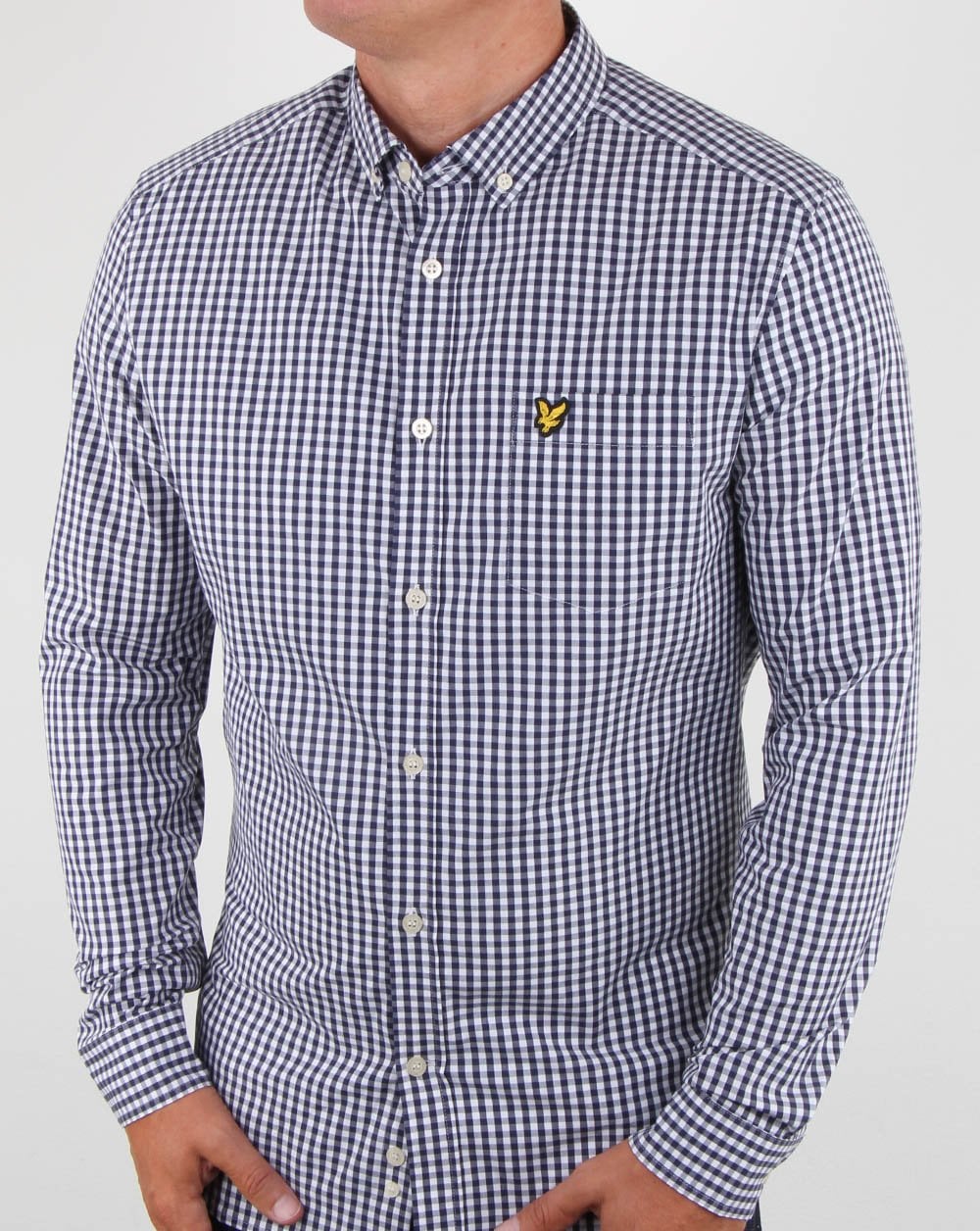Lyle And Scott – Kariertes Hemd in Marineblau