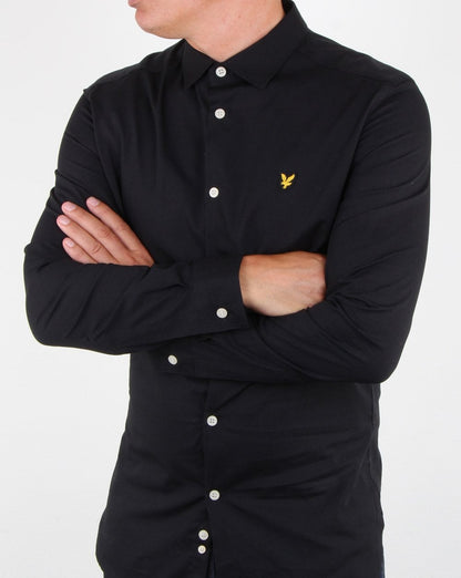 Lyle And Scott Slim Fit Popeline-Hemd True Black