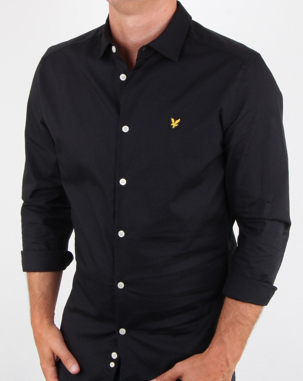 Lyle And Scott Slim Fit Popeline-Hemd True Black