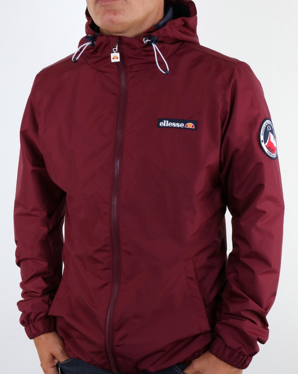 Ellesse Coated Shell Jacket Burgundy