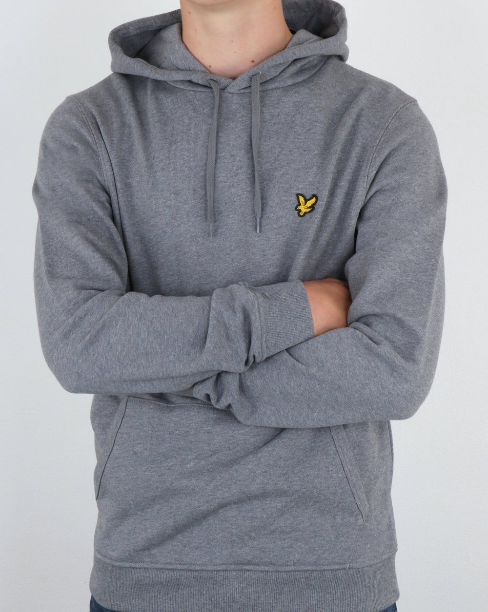 Lyle And Scott Hoody Mid Grey Marl