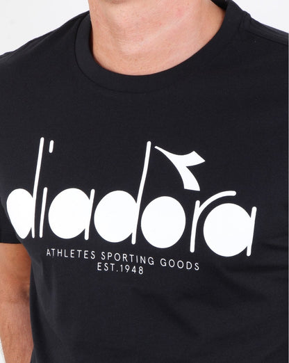 Diadora Logo T-Shirt Schwarz/Optisch