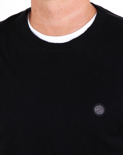 Pretty Green – Hinchcliffe – Rundhalspullover in Schwarz