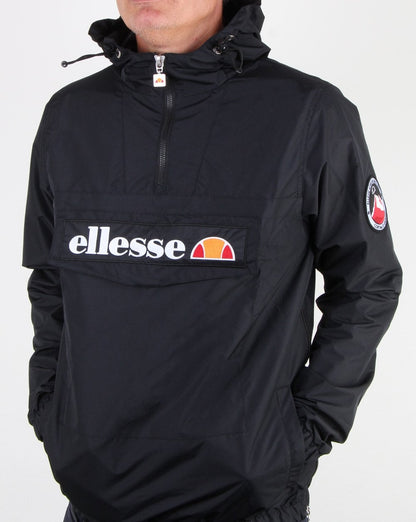 Ellesse – Schwarze Jacke mit Viertelreißverschluss