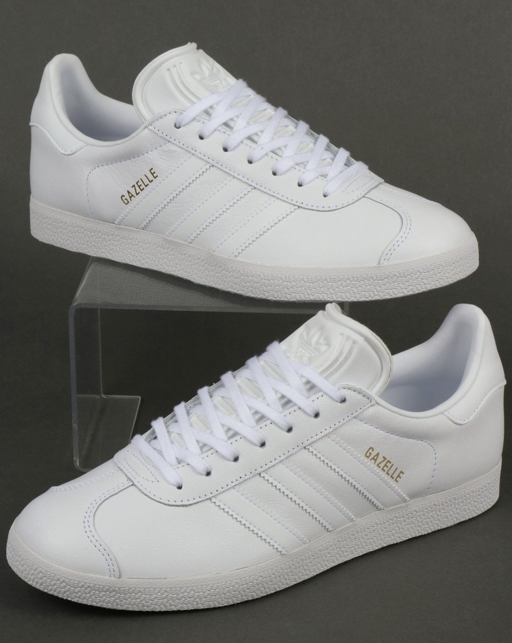 Adidas „Gazelle“ Leder-Sneaker in Weiß