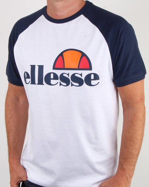 Ellesse Contrast T Shirt White/navy
