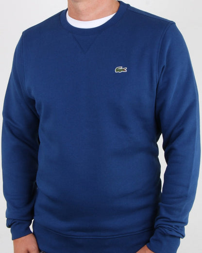 Lacoste – Sweatshirt mit Rundhalsausschnitt, Tintenfassblau