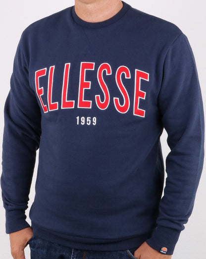 Ellesse – 90er-Strickjacke im Marineblau