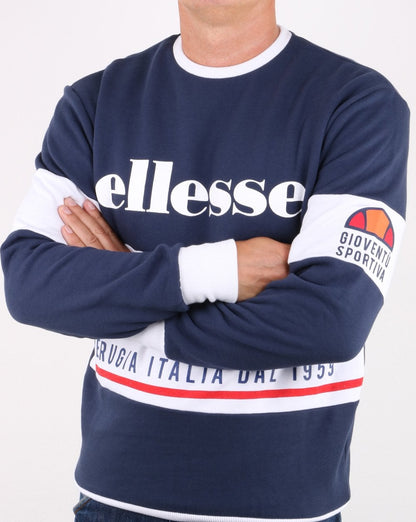 Ellesse – Archive – Rundhals-Sweatshirt in Marineblau