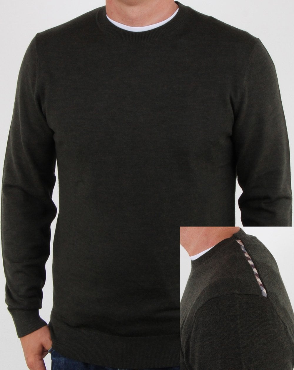 Aquascutum Carston Merino Knit Military Green