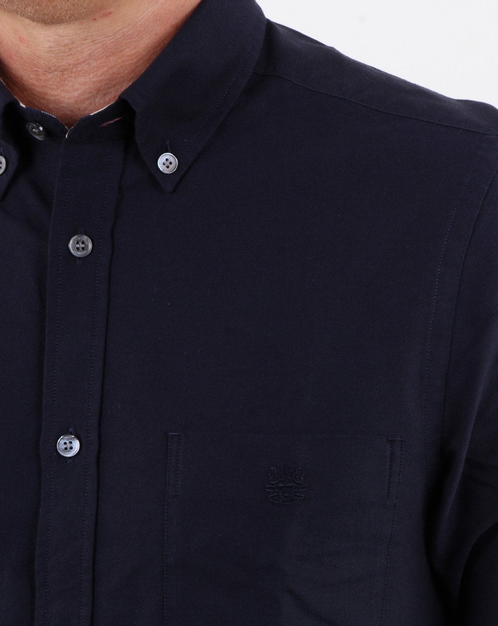 Aquascutum Bevan Oxford-Hemd Marineblau