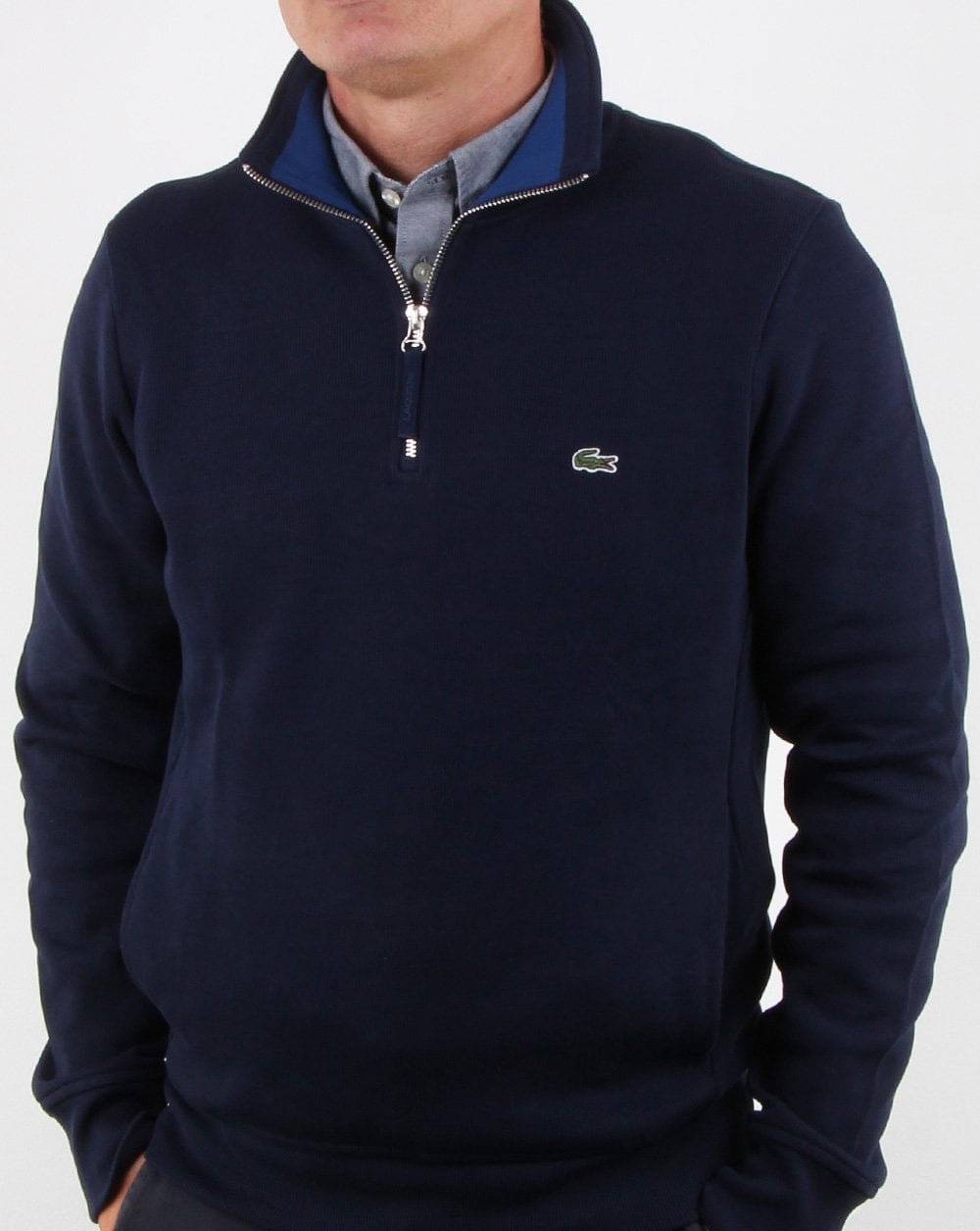 Lacoste Quarter Zip Top Navy