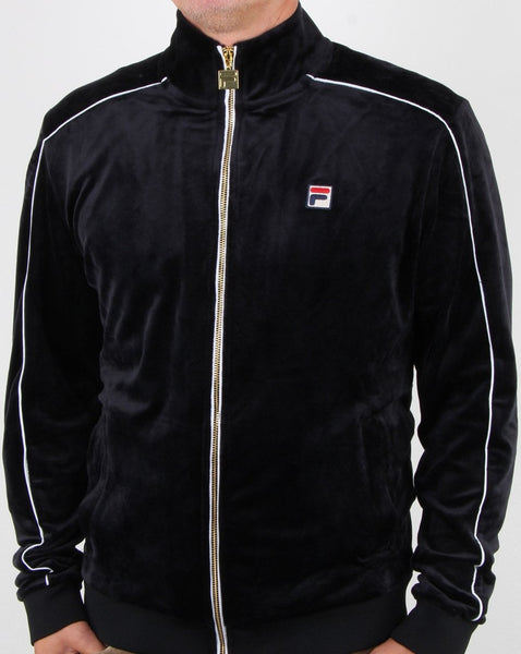 Fila Vintage Finest Velour Track Top Black