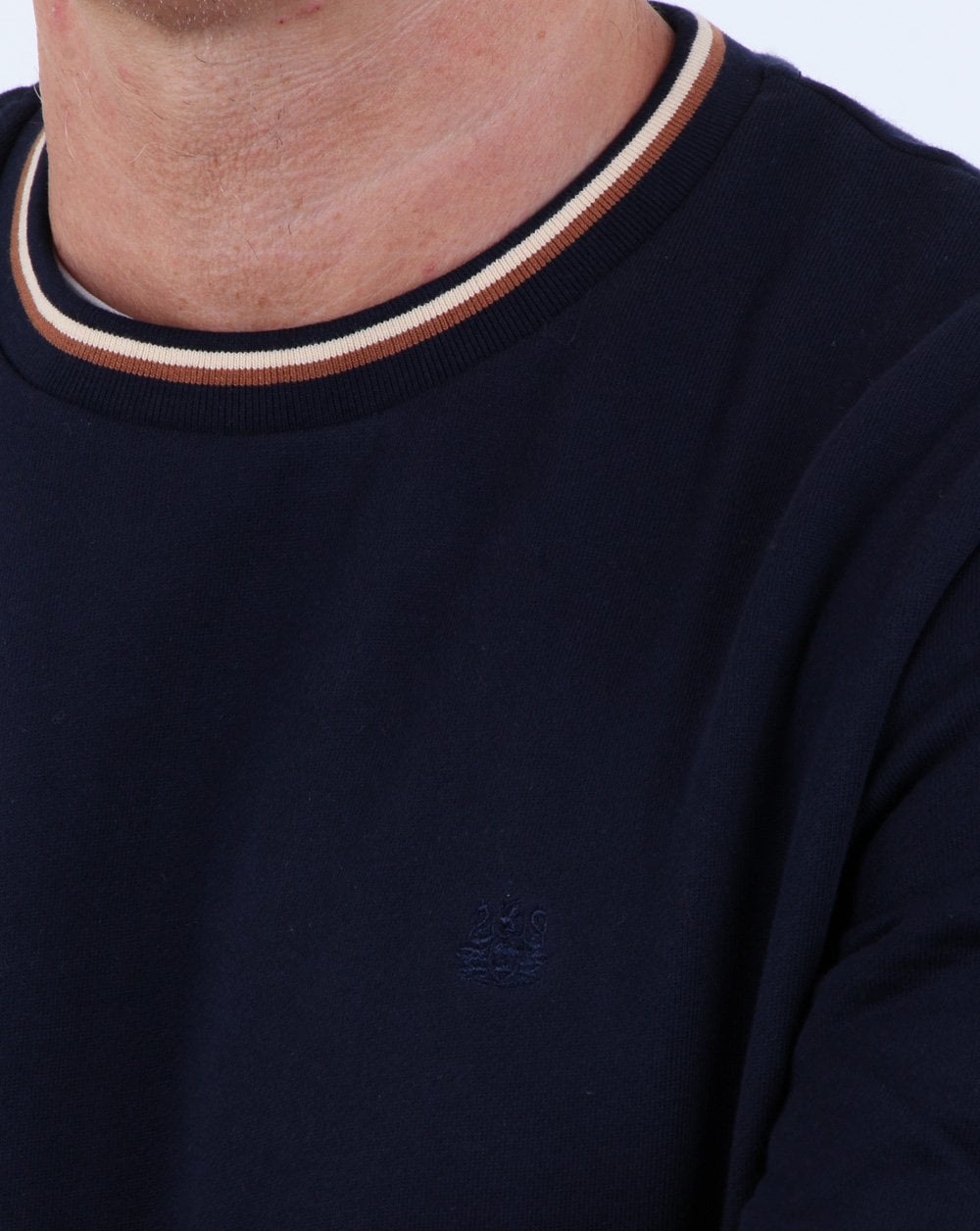 Aquascutum Wallace Langarm-Sweatshirt, Marineblau