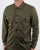 Pretty Green Robinia Long Sleeve Overshirt Khaki